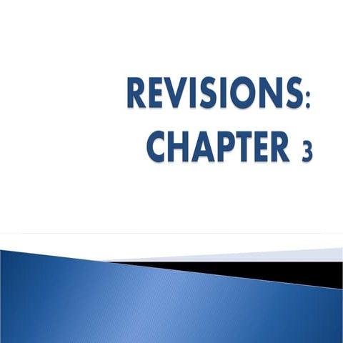 Revision chapter 3