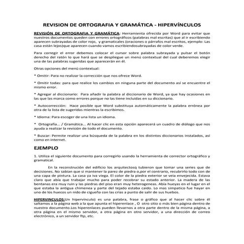 Revision de ortografía y gramática