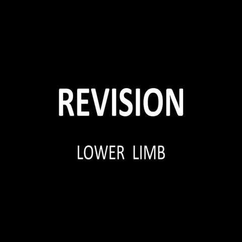 Revision lower limb o6 u