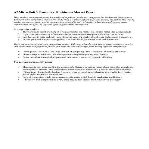 Revision market power