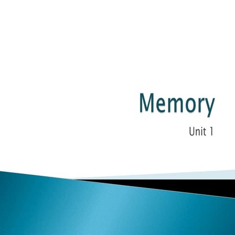Psychology- Memory