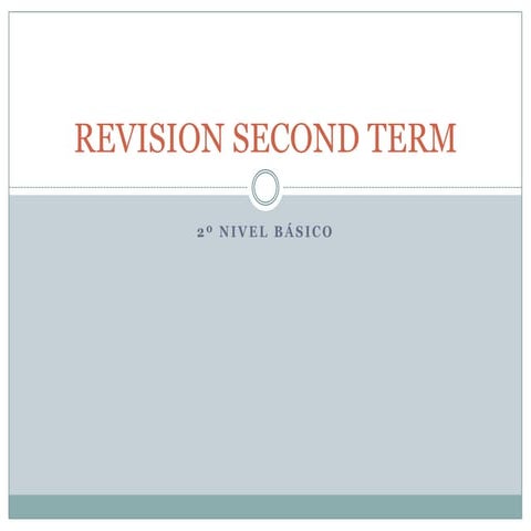Revision second term