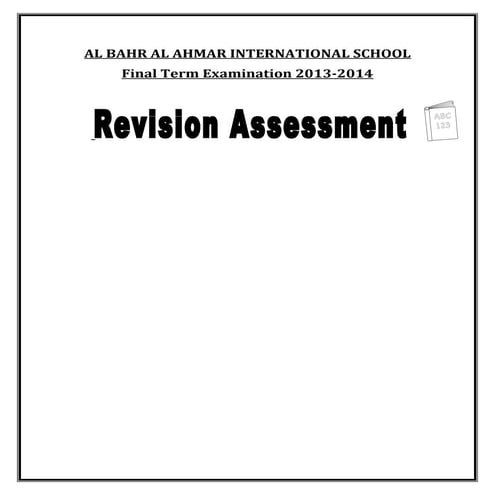 Revision sheet grade kg3