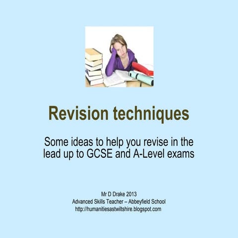 Revision techniques   student version 2013