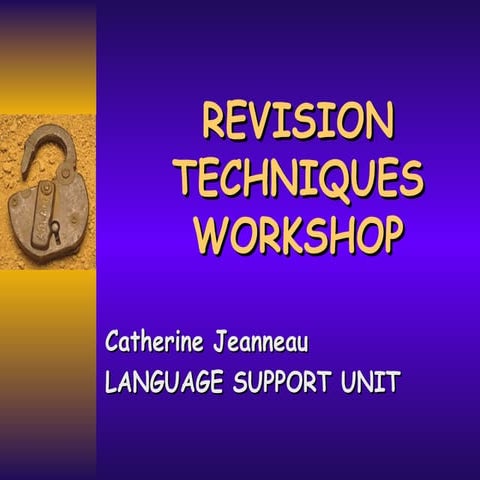 Revision techniques 