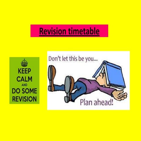 Revision timetable
