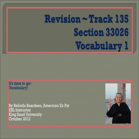 Revision ~ track 135   vocabulary 1