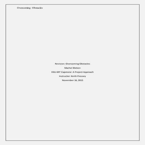 Revision week 5 assignent edu 697 2