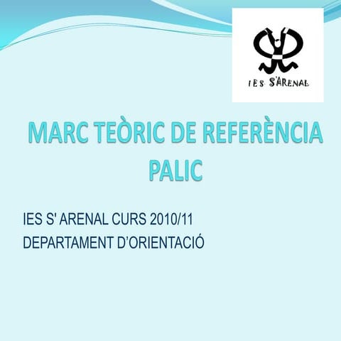Revisió palic.Marc teòric de referencia