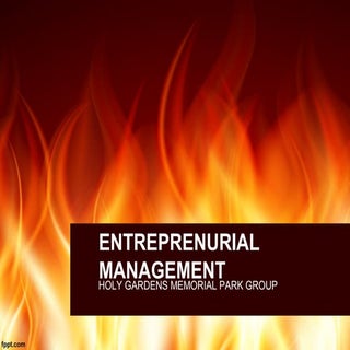 Entrepreneurial Management