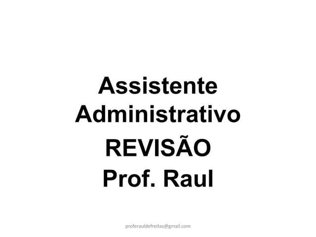 Revisão   assistente administrativo