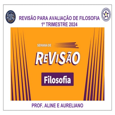 Filosofia - 1º ano - Ensino Médio do ensino médio para primeiro ...