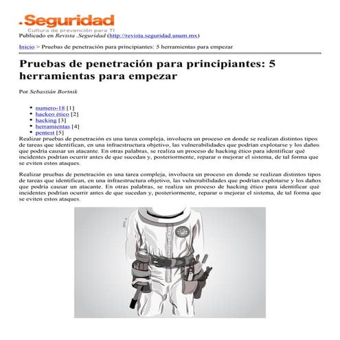 Revista .seguridad   pruebas de penetración para principiantes- 5 herramienta...