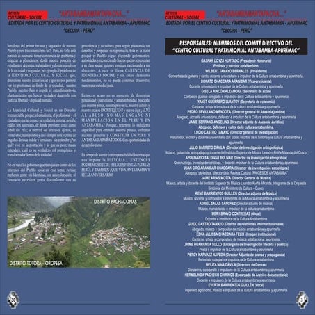 Revista antabamba 2016 