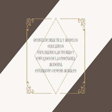 Modelos Didácticos y Enfoques de Enseñanza | PDF