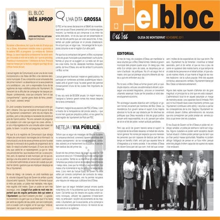 Revista el bloc Novembre 2011