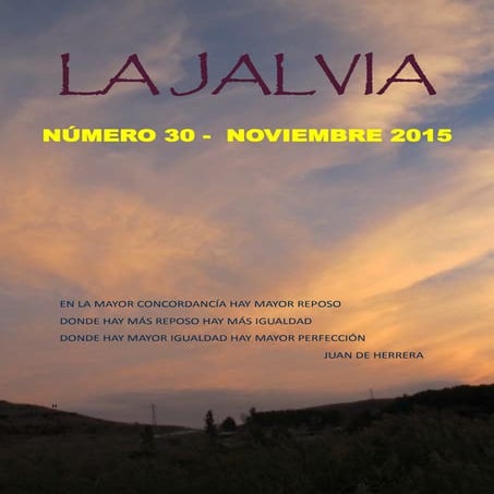 Revista LA JALVIA Edición 30  Noviembre 2015