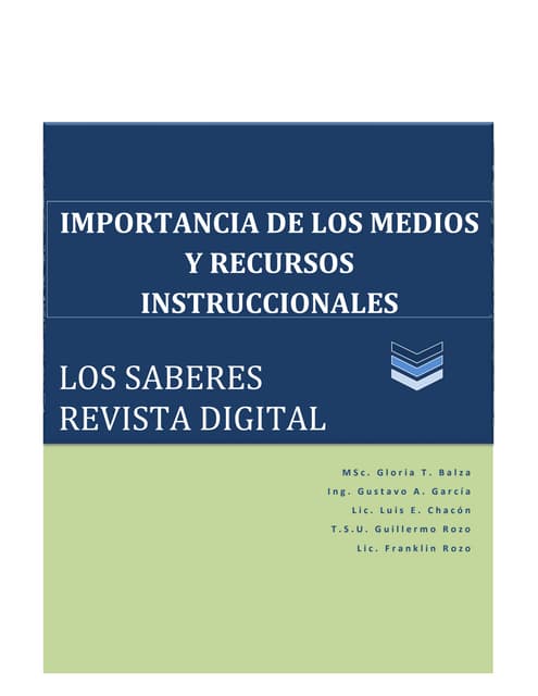 Revista medios y recursos instrucci...