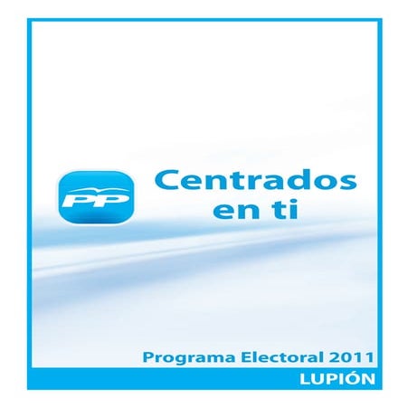 PROGRAMA ELECTORAL 2011