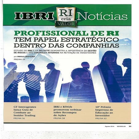 Profissional de RI tem papel estratégico dentro das companhias