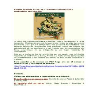 Revista Semillas N° 55/56 - Conflic...
