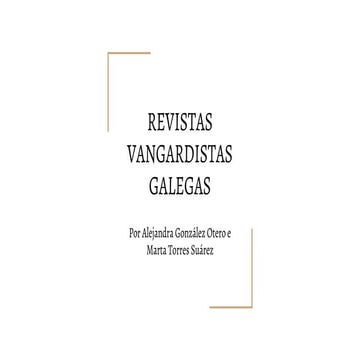 Revistas vangardistas galegas