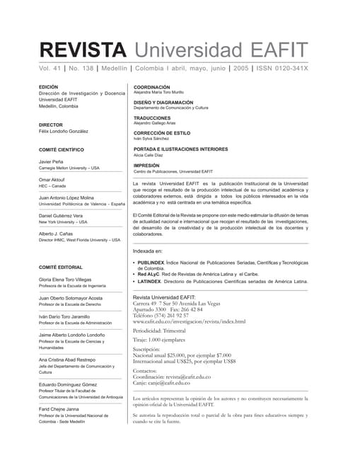 Revista Universidad Eafit