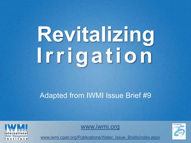 Revitalizing Irrigation