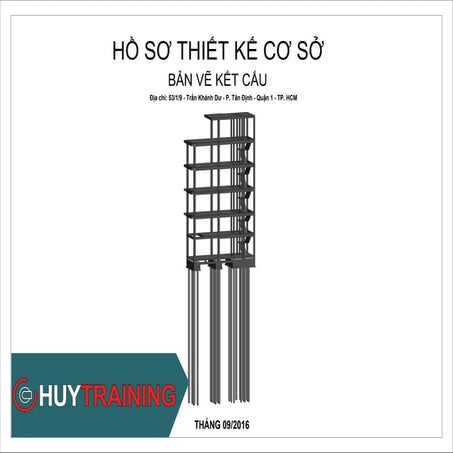 [Revit] bản vẽ kết cấu nhà phố 4x12 - Đinh Văn Khiêm