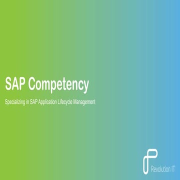Revolution IT SAP Competency