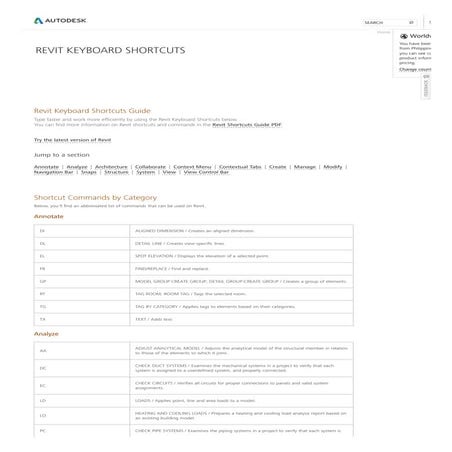Revit shortcuts   keyboard shortcuts &amp; commands   autodesk