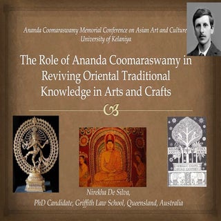 Revival of arts and crafts  coomara...