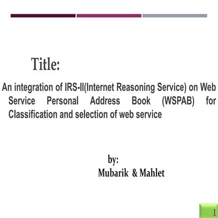 Reviw for presentation