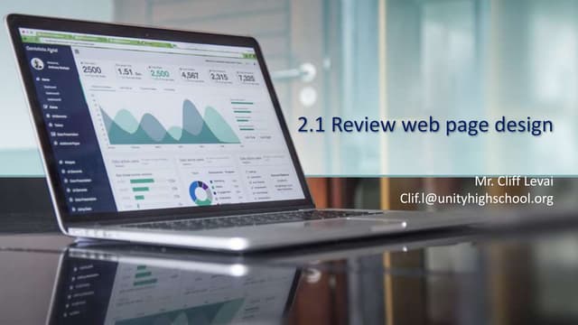 Reviwing web page design
