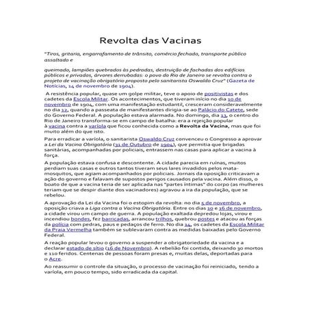 Revolta das vacinas louise saraiva