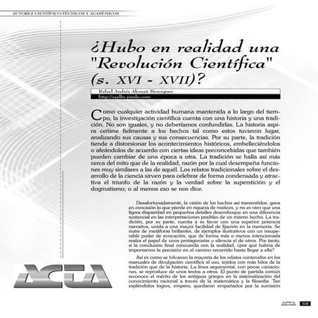 ¿Hubo una Revolución Científica?