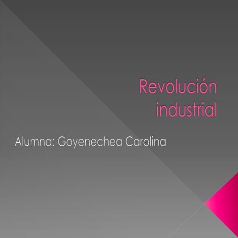 Revolución industrial Carolina