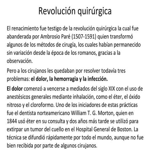 Revolución quirúrgica