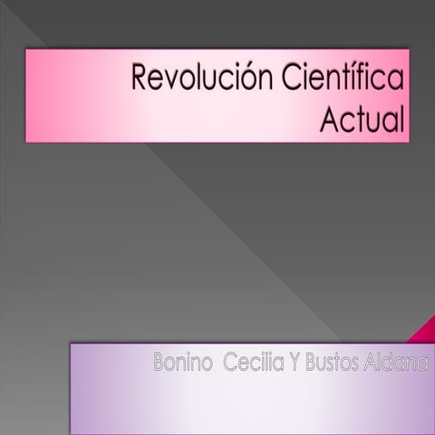 Revolucion cientifica actual