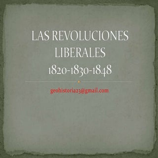 Revoluciones 1820 1830-1848