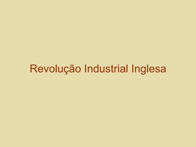 RevoluçãO Industrial