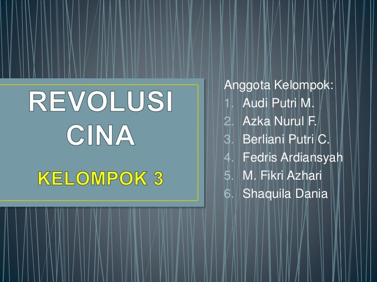 Revolusi Cina Revolusi Cina