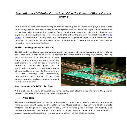 In-Circuit Test Probes | PDF