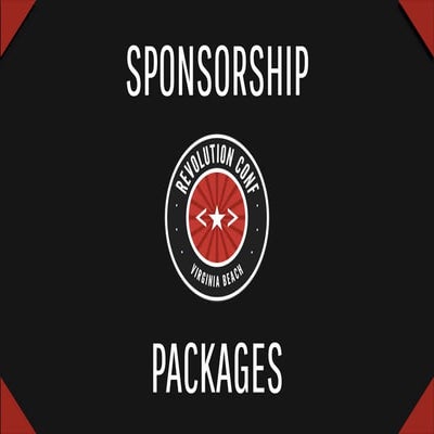 Revolution Conf 2016 - Sponsorship Packages - Version 1