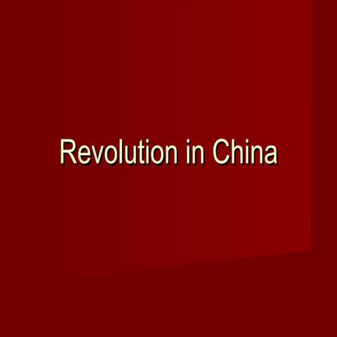 Revolution in China