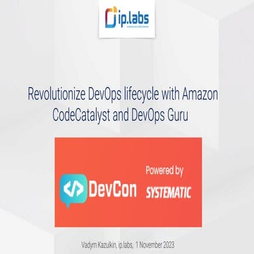 Revolutionize DevOps lifecycle with Amazon CodeCatalyst and DevOps Guru at De...