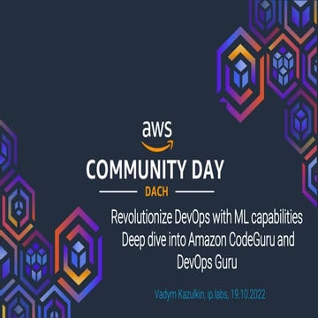 Revolutionize DevOps with ML capabilities. Deep dive into Amazon CodeGuru and...