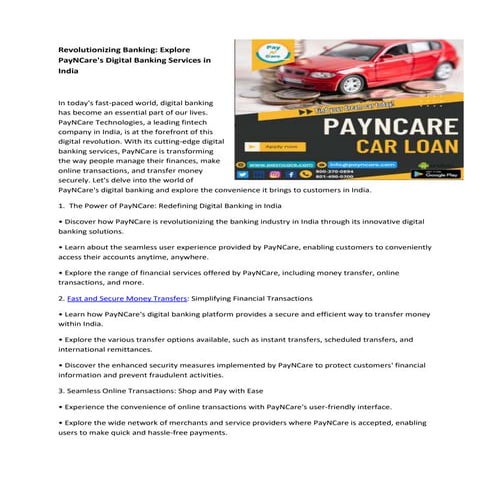 Money Transfer by PayNCare