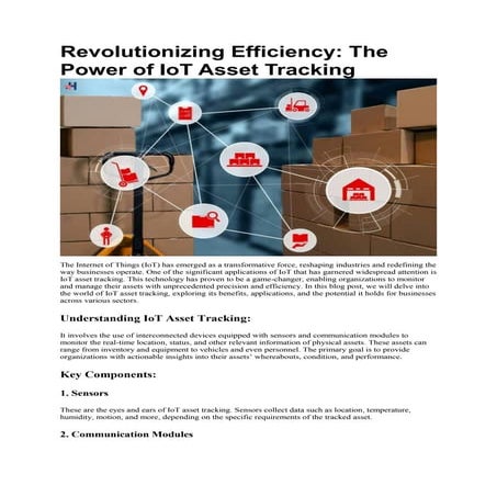 Revolutionizing Efficiency: The Power of IoT Asset Tracking | PDF
