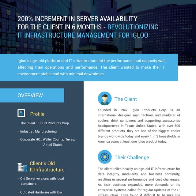  200% Increment in Server Availability for the Client in 6 Months - Fingent C...